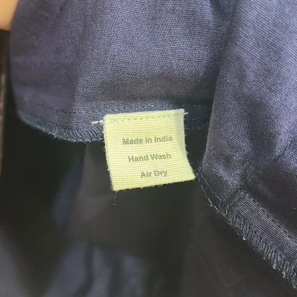 SZ BLOCKPRINTS WOMEN KITTY MIDI DRESS NAVY FLORAL Sz LG - Picture 9 of 11